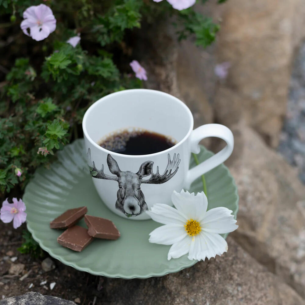 Charlotte Nicolin Becher Forest Prince, Tasse, Elch, Fine Bone China, Bunt, 415 ml, MU7505