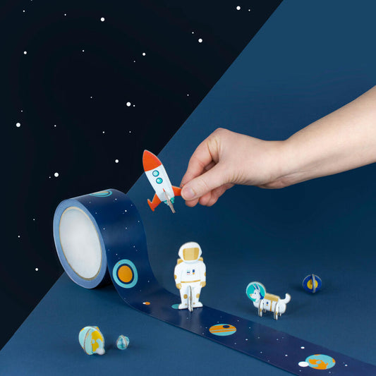 Donkey Products Deko-Klebeband Tape Gallery - My first Space Flight, Bastelset, Pappe, 20 m, 300622