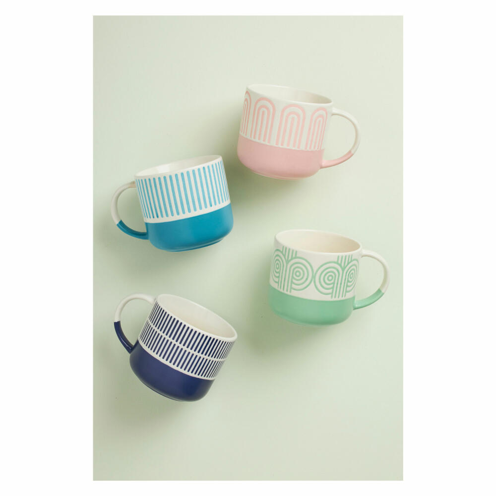 Maxwell & Williams Becher Arches, Kaffeebecher, Tasse, Porzellan, Pink, 400 ml, KL0222