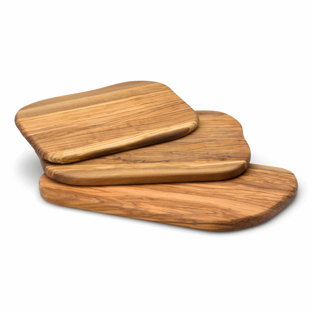 Continenta Schneidebrett, Küchenbrett, Holzbrett, Frühstücksbrett, Olivenholz, 25 x 15 cm, 4972