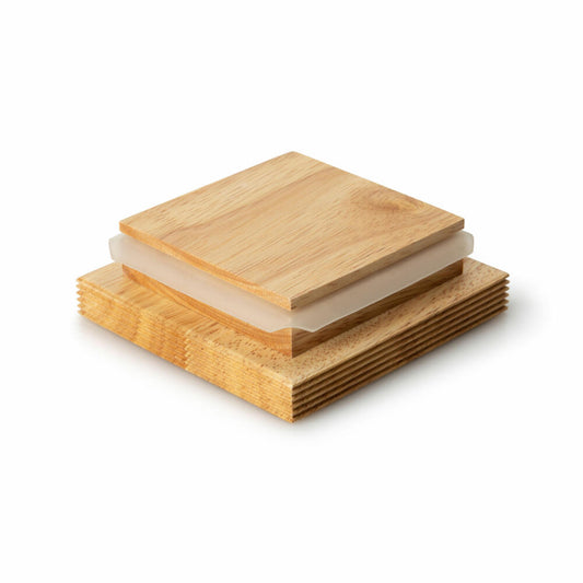 Continenta Vorratsdose quadratisch, Aufbewahrungsbehälter, Vorratsbox, Keramik, Gummibaumholz, Schwarz, 1 L, 3713