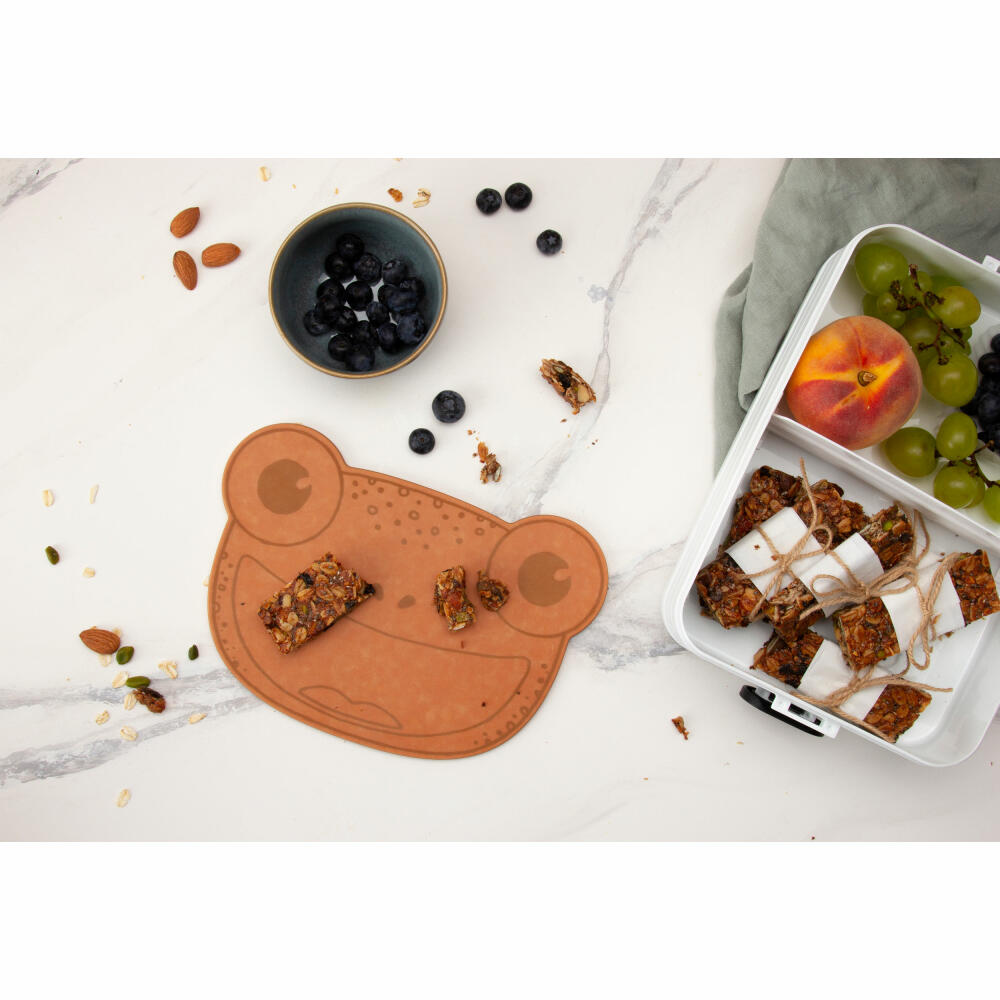 Continenta Kinderbrett Frosch, Frühstücksbrett, Brettchen, Duracore, Braun, 21.9 x 15.3 cm, 5334