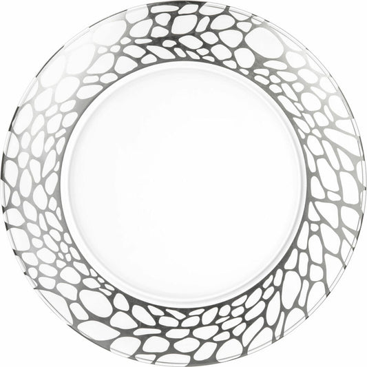 Eisch Teller Net, Speiseteller, Platzteller, Servierteller, Glas, Silber, Ø 32 cm, 79151632