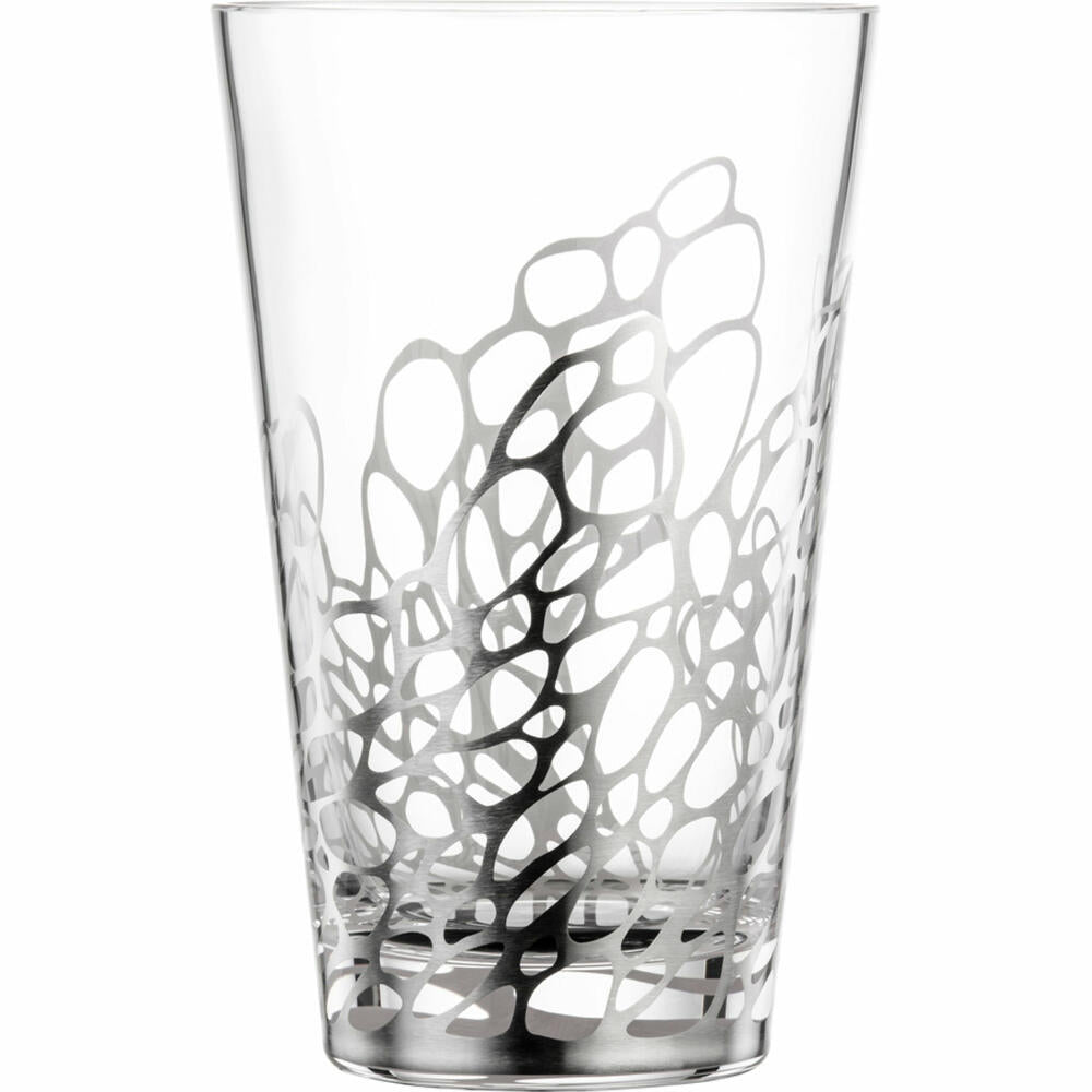 Eisch Vase Net, Dekovase, Blumenvase, Tischvase, Kristallglas, Silber, H 21 cm, 79165121