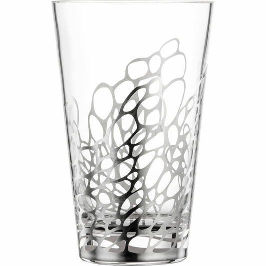 Eisch Vase Net, Dekovase, Blumenvase, Tischvase, Kristallglas, Silber, H 21 cm, 79165121