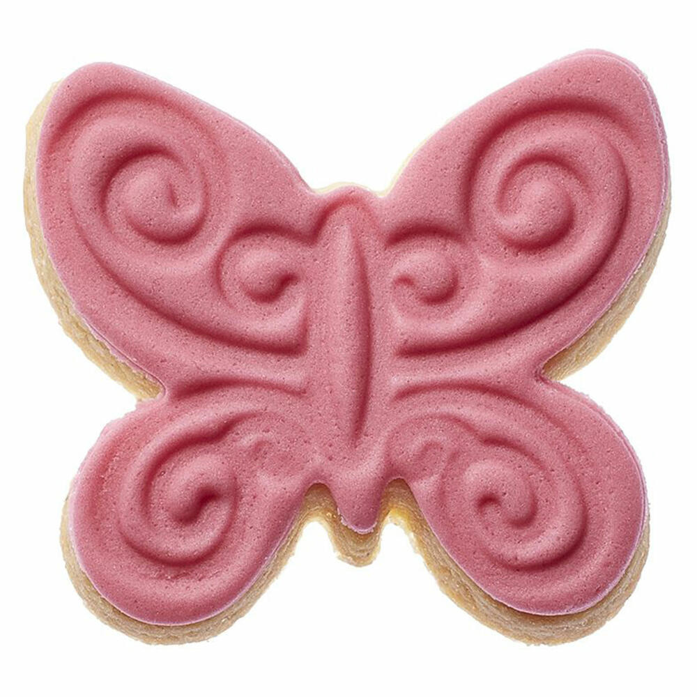 Birkmann butterfly cookie cutter, cookie cutter, cookie shape, biscuit, biscuits, stainless steel, 6 cm, 194458
