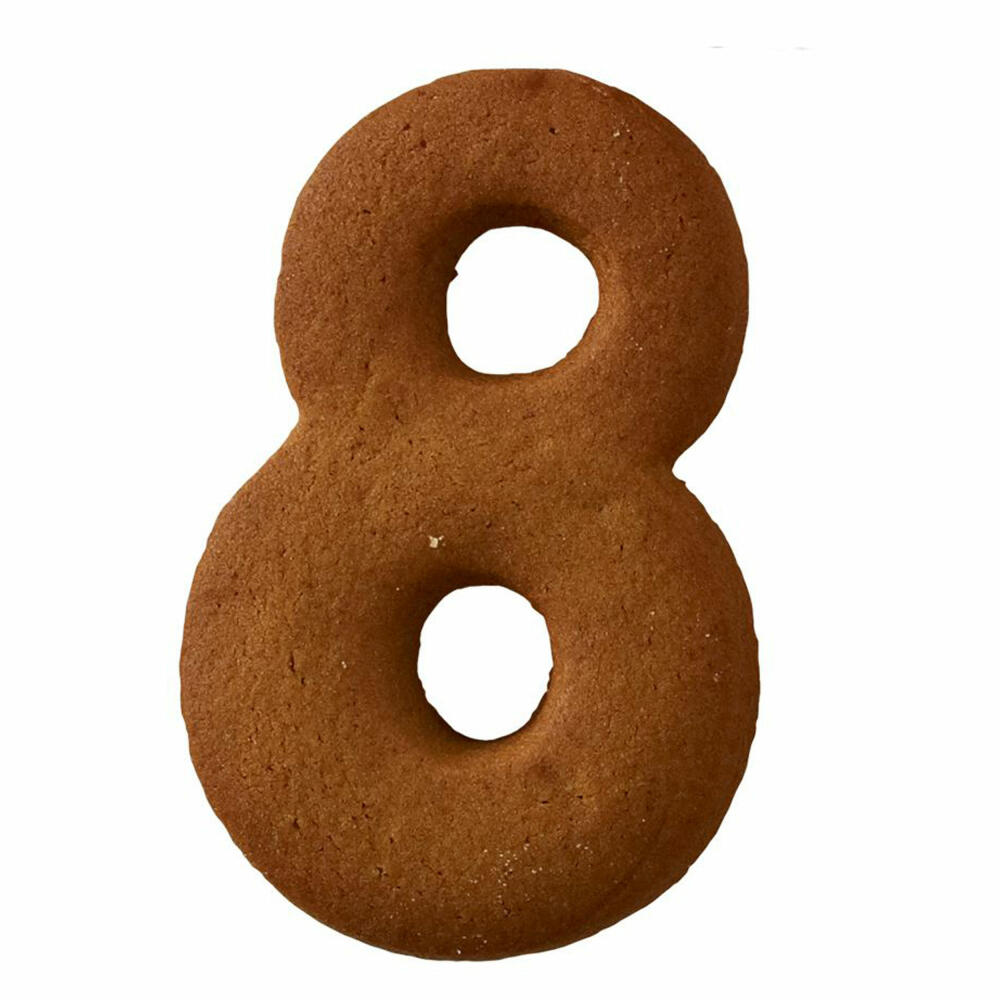 Birkmann Ausstechform Zahl 8, Ausstecher, Plätzchenform, Keks, Plätzchen, Edelstahl, 6 cm, 196636