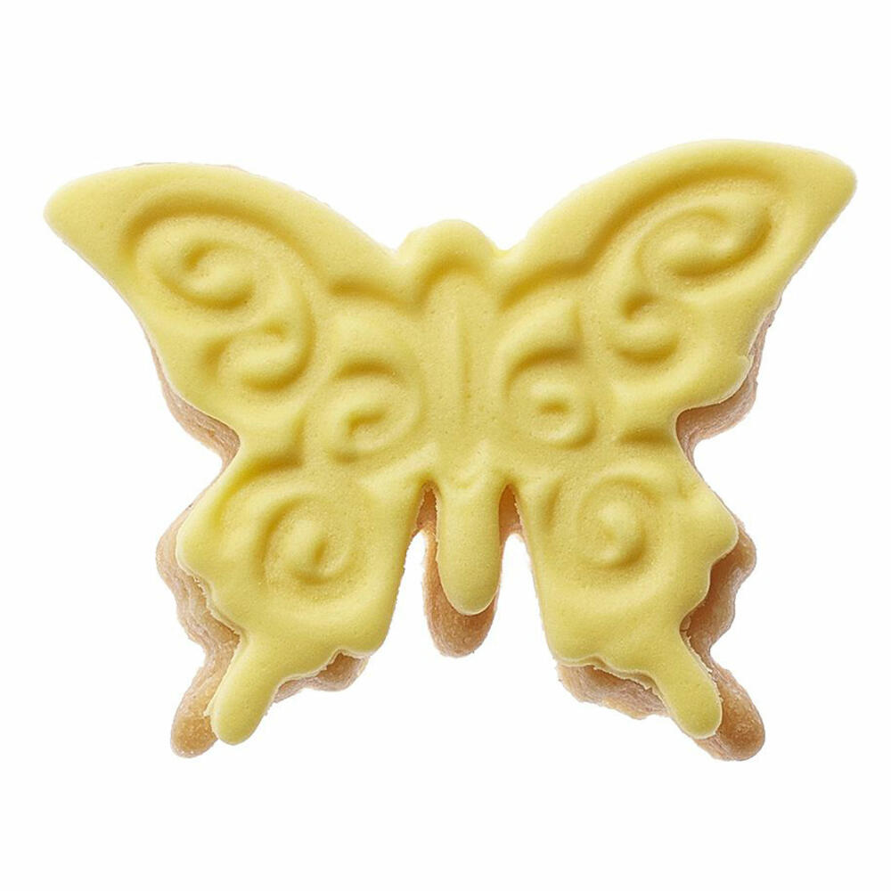 Birkmann butterfly cookie cutter, cookie cutter, cookie mold, biscuit, cookies, stainless steel, 4 cm, 194021