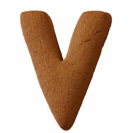 Birkmann Ausstechform Buchstabe V, Ausstecher, Plätzchenform, Keks, Plätzchen, Edelstahl, 6 cm, 196506