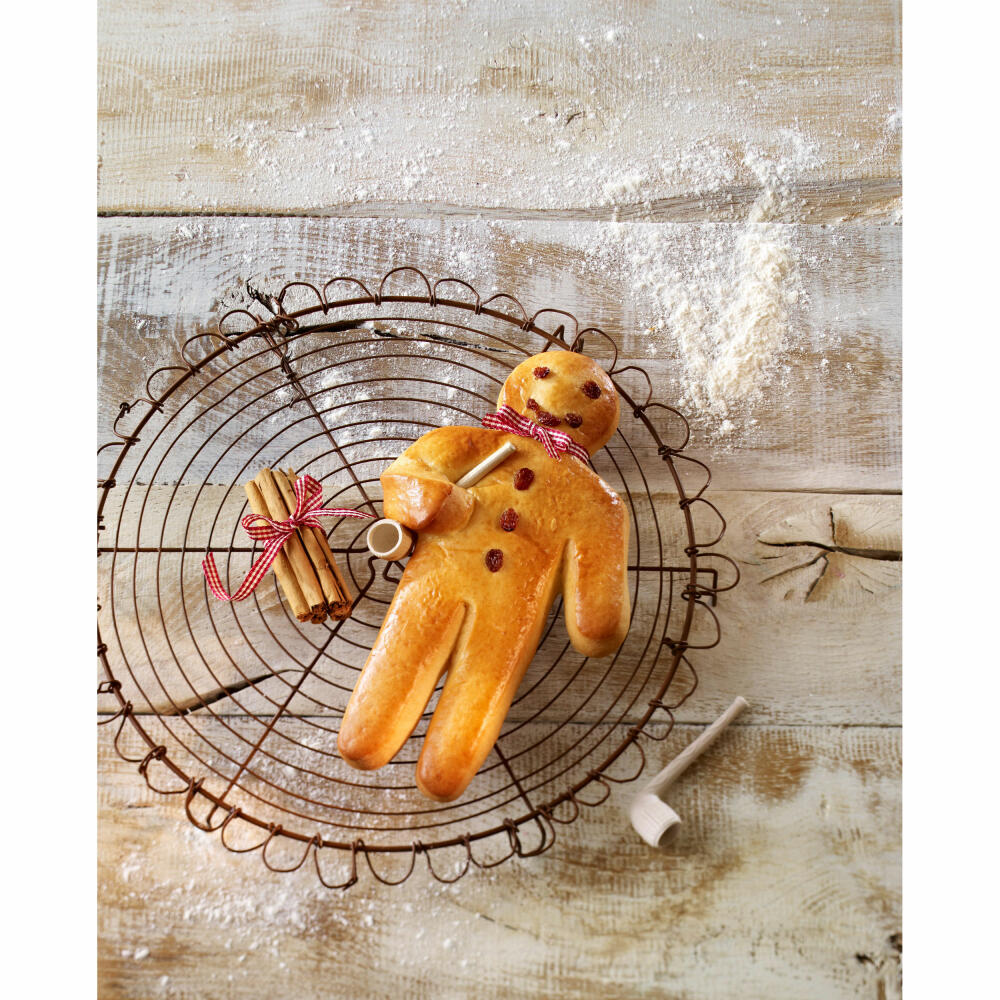 Birkmann Ausstechform Stutenkerl, mit Tonpfeife, Weckmann, Ausstecher, Edelstahl, 24 cm, 196650