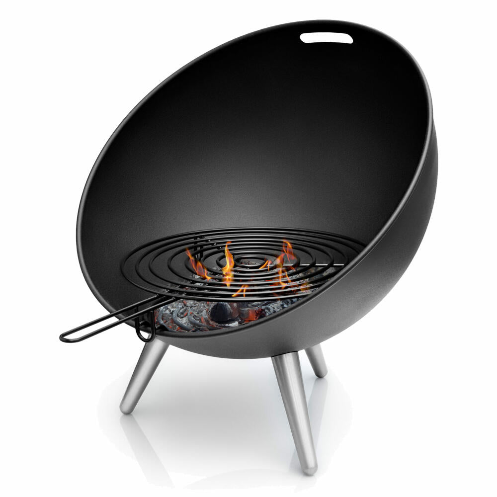 Eva Solo FireGlobe grill grate, grate, grill, accessories, grilling, barbecue, BBQ, enamelled steel, black, 571114