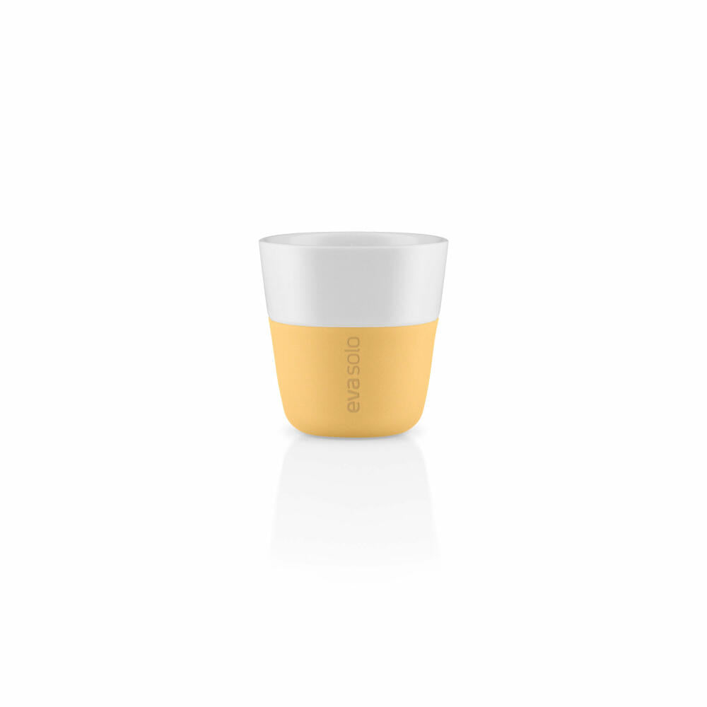 Eva Solo Espresso-Becher Golden Sand, 2er Set, Espressotasse, Kaffee Becher, Porzellan / Silikon, 80 ml, 501123