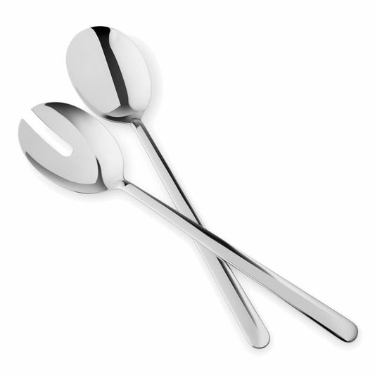 Eva Solo Legio Nova Salatbesteck 2-tlg., Salatlöffel, Salatheber, Hochglanzpolierter Edelstahl, Silberfarben, 551791