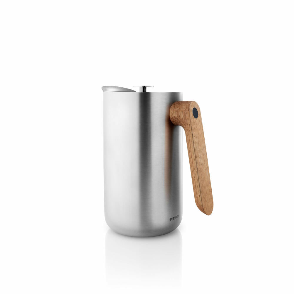 Eva Solo Pressstempelkanne mit Isolierwirkung, French Press, Kaffeebereiter, Eiche/Edelstahl, 1 L, 502754
