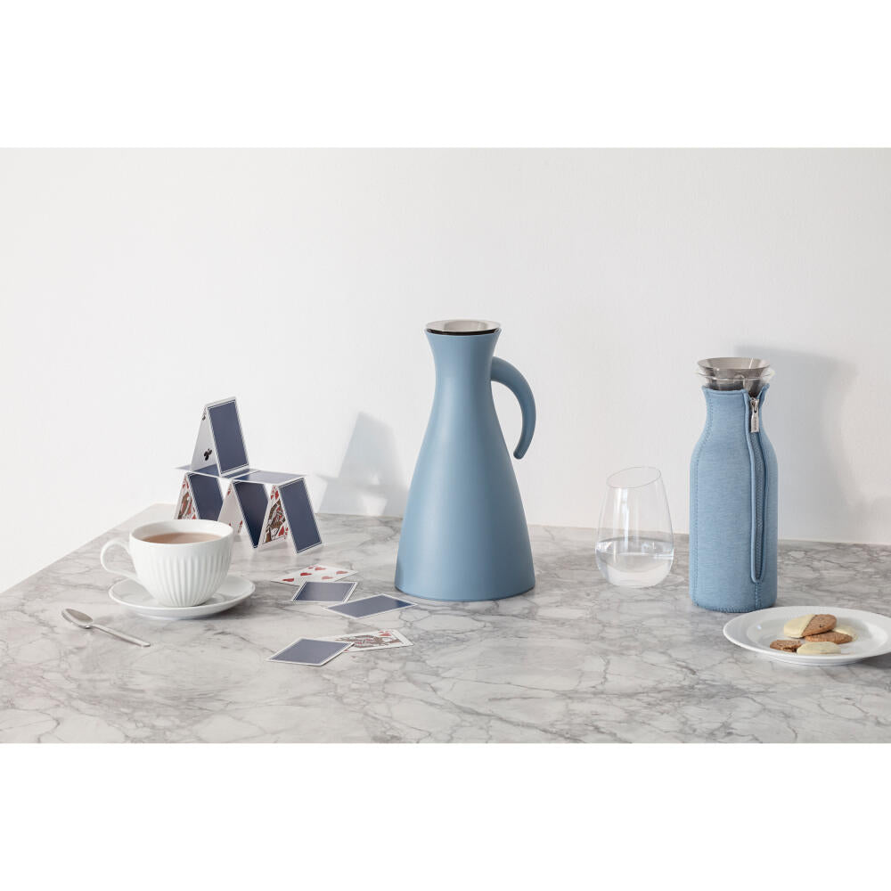 Eva Solo insulated jug, thermo jug, stainless steel, Dusty Blue, 1 L, 502884