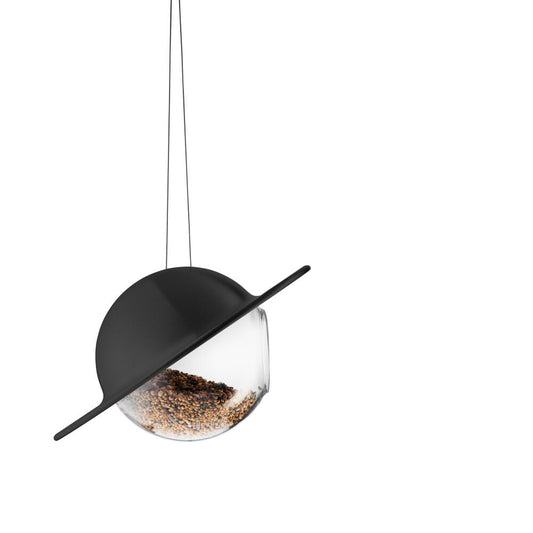 Eva Solo bird feeder ball Saturn, feeding container, feed dispenser, copper, steel wire, black, 24 cm, 570901