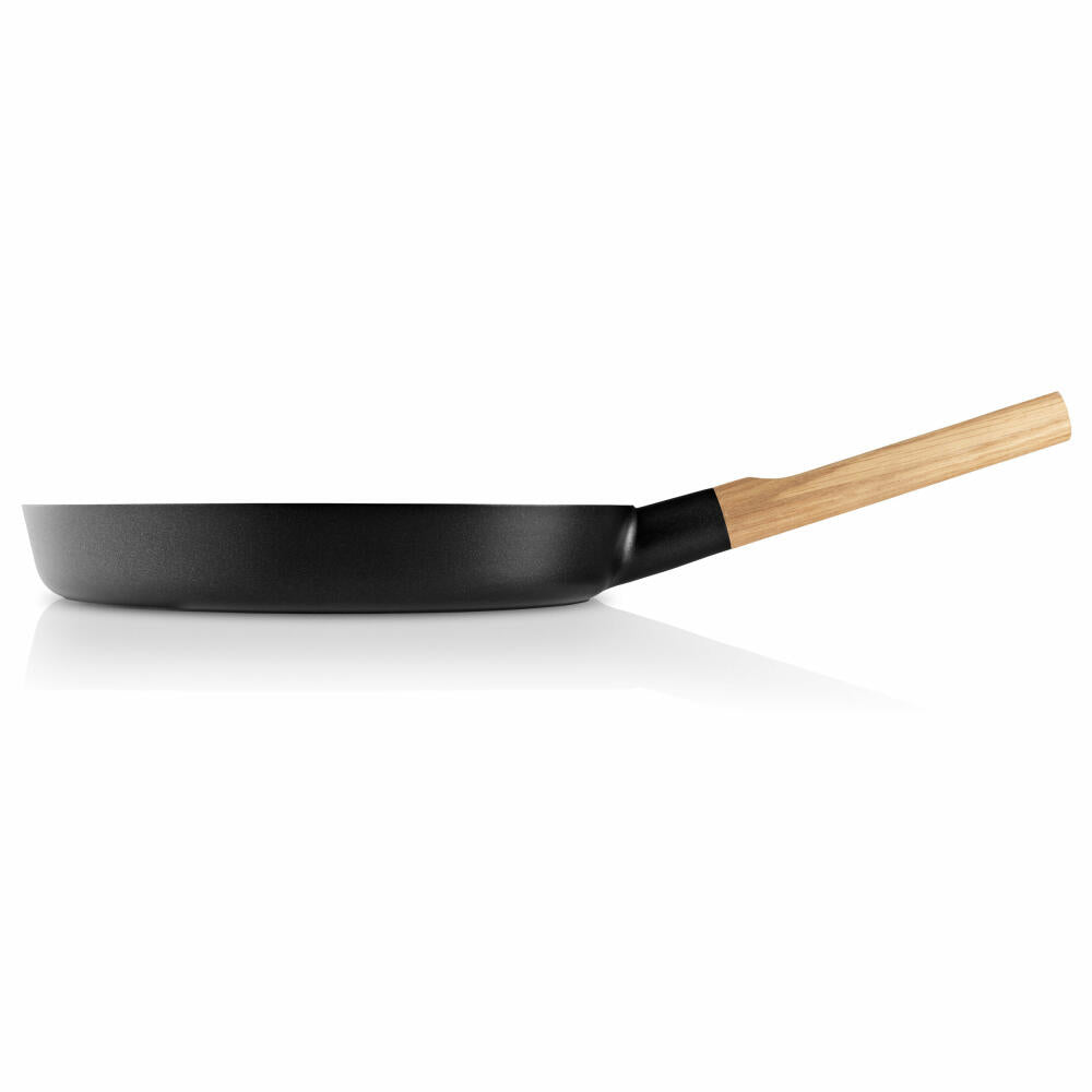 Eva Solo Nordic kitchen Bratpfanne, Pfanne, Schmorpfanne, Gemüsepfanne, Steakfpanne, Fischpfanne, Kochen, Schwarz, Eiche/Aluminium, Ø 28 cm, 280328