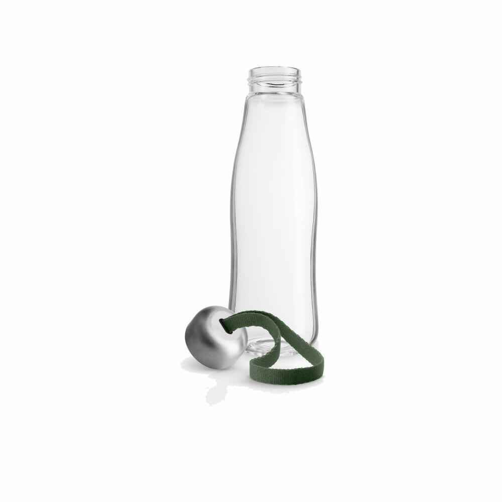Eva Solo Glastrinkflasche Cactus Green, Trinkflasche, Wasserflasche, Edelstahl, Kunststoff, Nylon, Grün, 500 ml, 575045