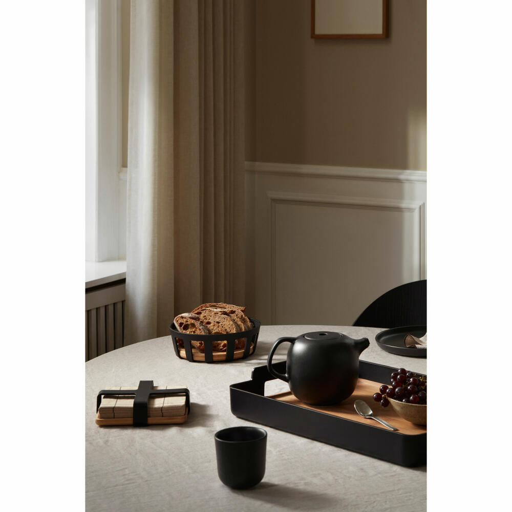 Eva Solo Tablett Nordic Kitchen, Serviertablett, Bambus, Kunststoff, Black, 35 x 50 cm, 520446
