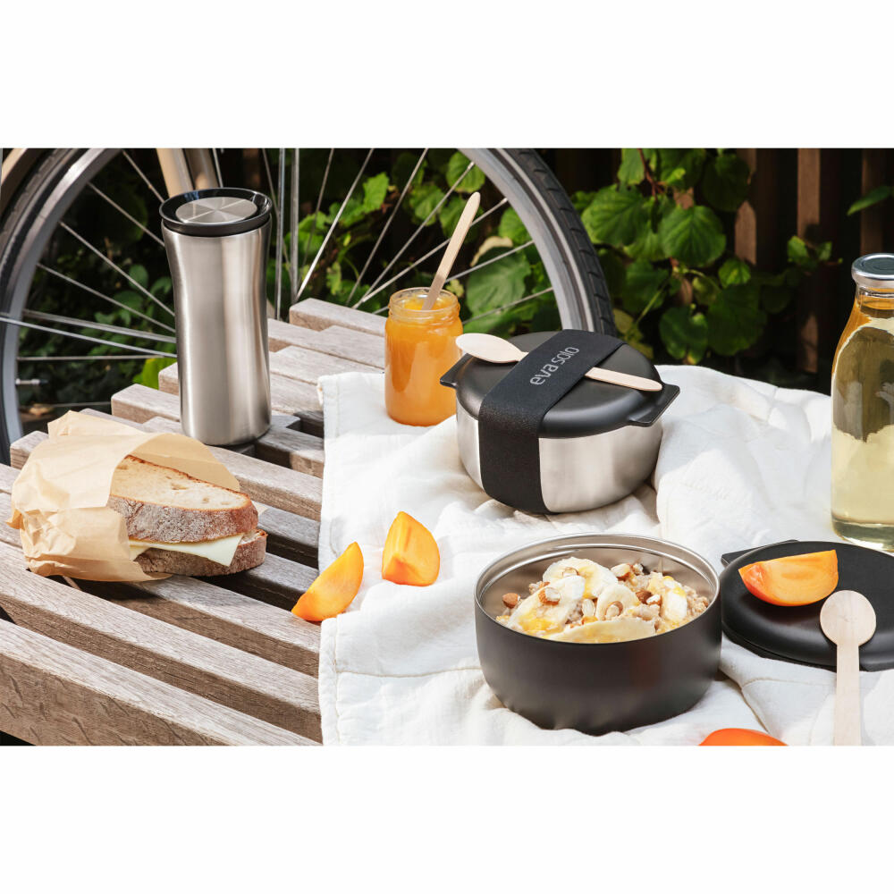 Eva Solo City To Go Cup Steel Black, Thermobecher, Isolierbecher, Thermo Becher, Edelstahl / Kunststoff, 350 ml, 567041