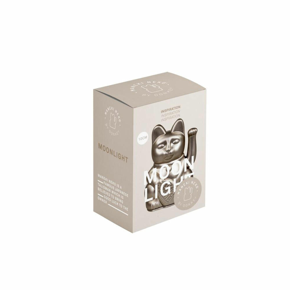 Donkey Products Lucky Cat Mini, Winkekatze, Glücksbringer, Kunststoff, Moonlight, 10 cm, 330636