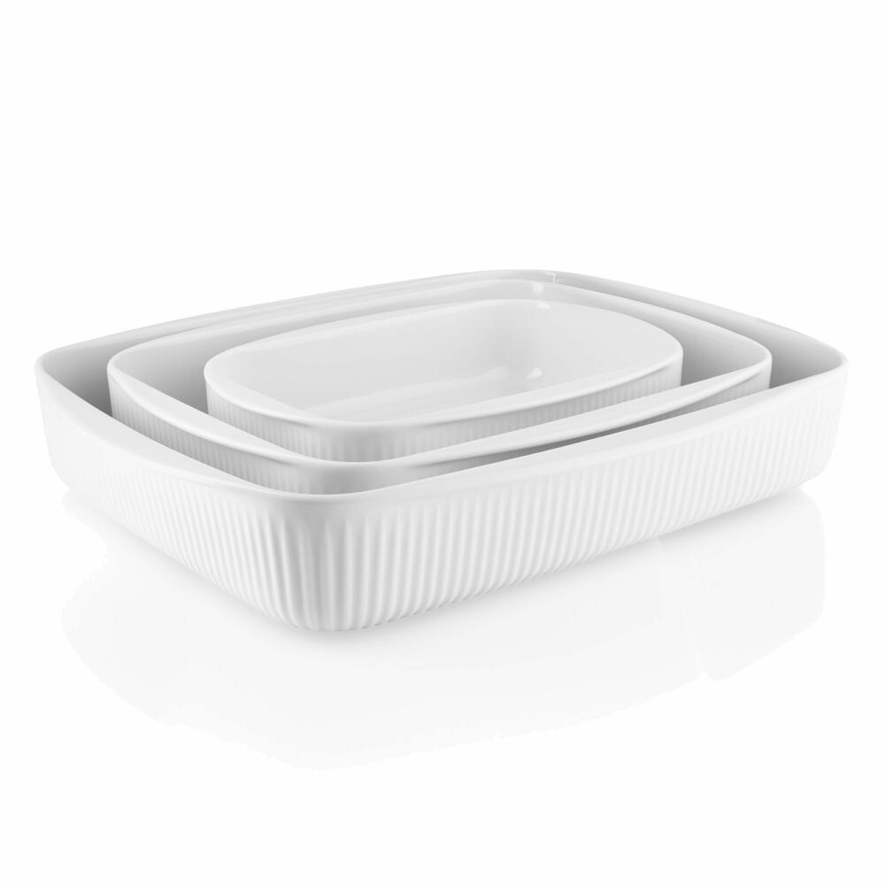 Eva Solo Legio Nova Auflaufform Mittel, Servierform, Gratinform, Lasagne, Porzellan, Weiß, 30 x 24 cm, 887279