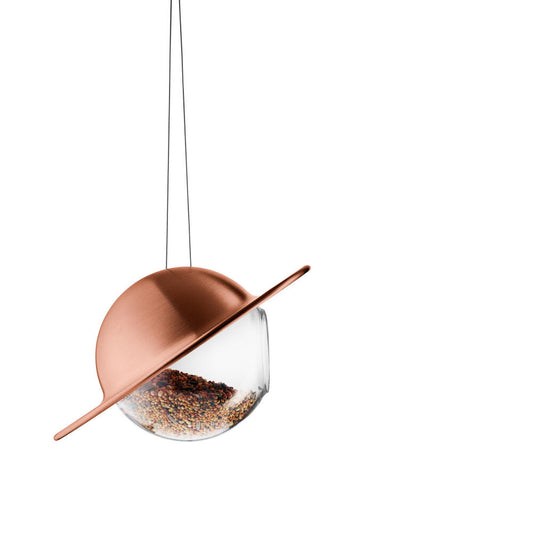 Eva Solo bird feeder ball Saturn, feeding container, feed dispenser, copper, steel wire, copper, 24 cm, 570902