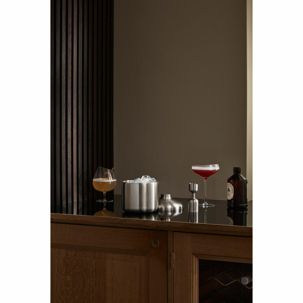 Eva Solo Eiseimer Liquid Lounge mit Löffel, Edelstahl, Brushed Steel, 14 cm, 822015