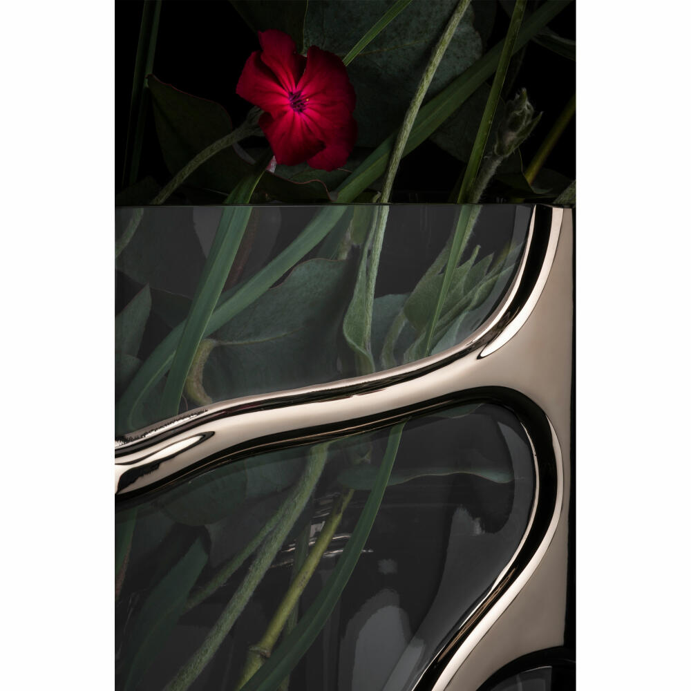 Eisch Vase Stargate, flower vase, table vase, decorative vase, crystal glass, platinum, H 22.3 cm, 49943913