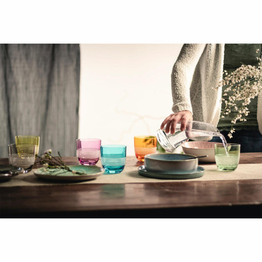 Eisch Becher Centro, Wasserglas, Trinkglas, Wasserbecher, Kristallglas, Orange, 390 ml, 70110411