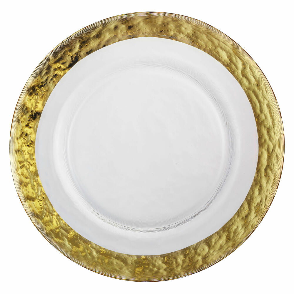 Eisch dessert plate Colombo Gold, cake plate, crystal glass, gold, 20.5 cm, 44051581
