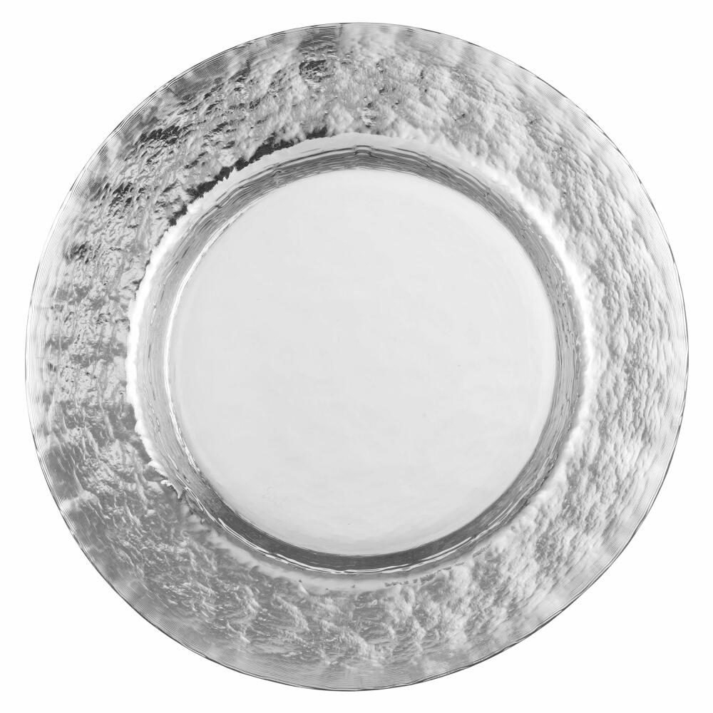 Eisch underplate Colombo silver, serving plate, decorative plate, crystal glass, silver, 34 cm, 45651534