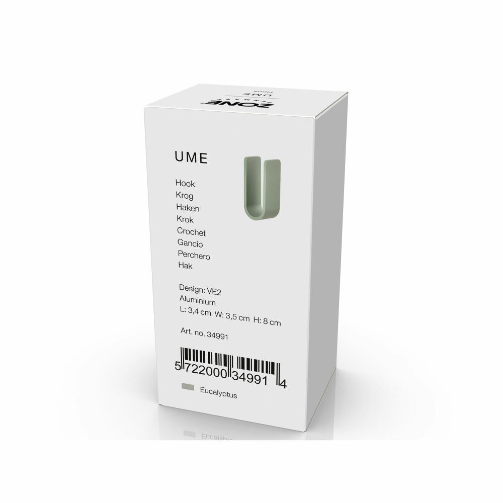 Zone Denmark Haken Ume Eucalyptus, Handtuchhaken, Aufhängung, Aluminium, Grün, 34991