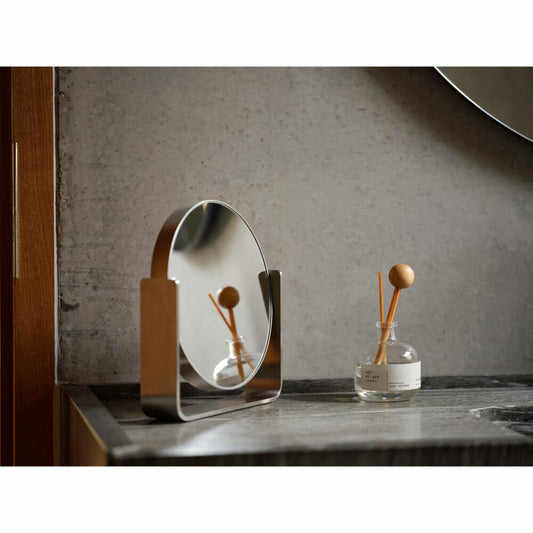 Zone Denmark Tischspiegel Ume Steel, Kosmetikspiegel, Edelstahl, Silberfarben, 34793