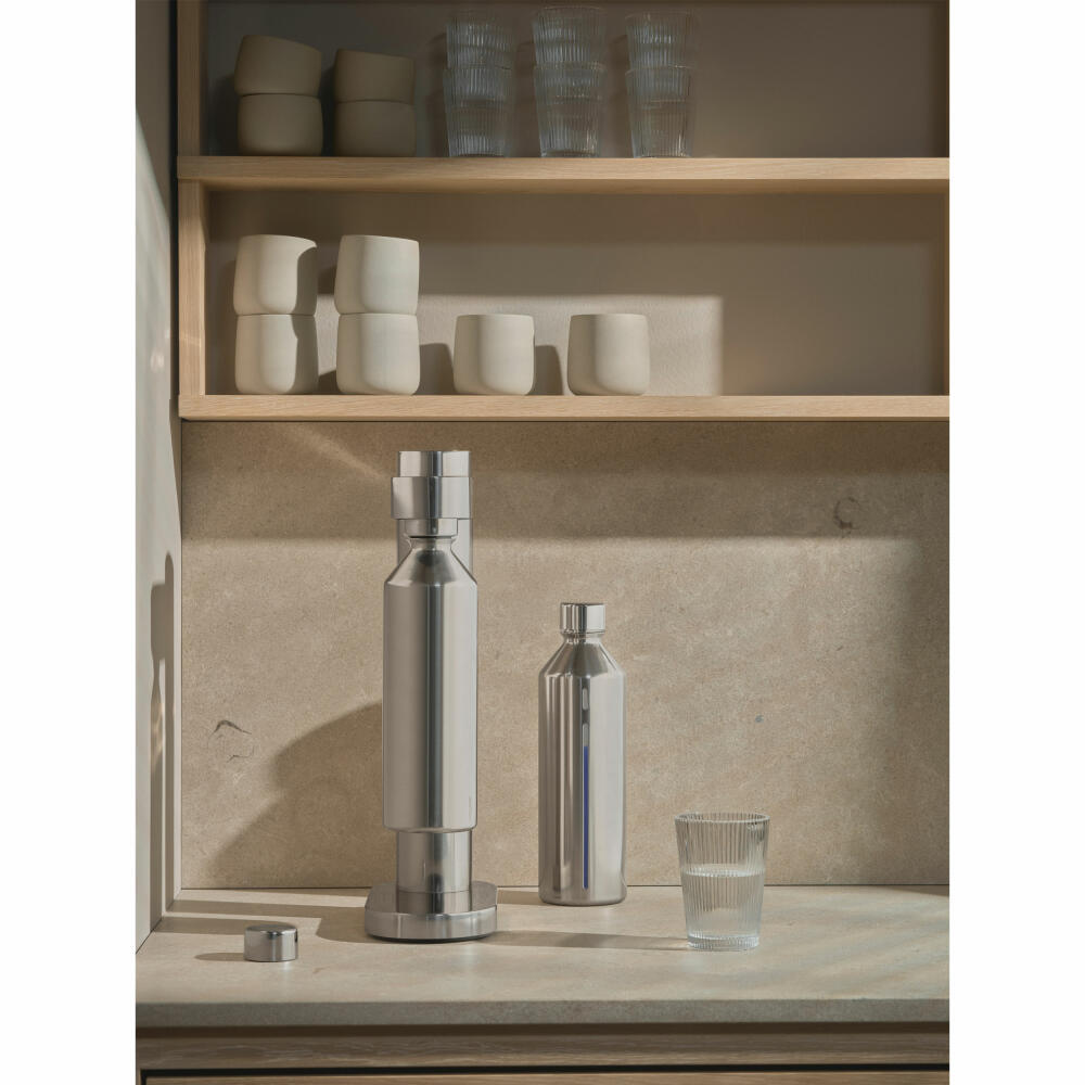 Stelton Wassersprudler-Flasche Brus, Edelstahl, Kunststoff, Steel, 1.2 L, 2103