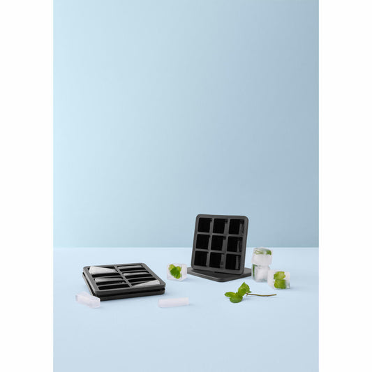 Rig-Tig Eiswürfelbox Freeze-It schmal mit Deckel, Kunststoff, Silikon, Black, Z00550-1