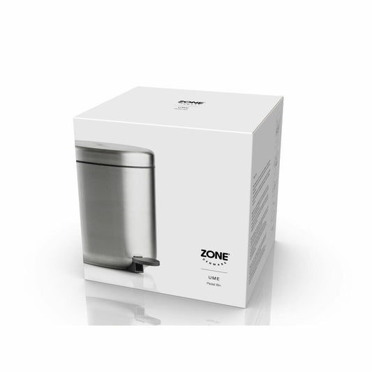 Zone Denmark Pedaleimer Ume Steel, Abfalleimer, Edelstahl, Silberfarben, 34792