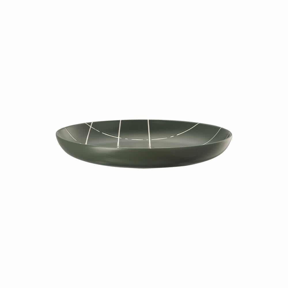Thomas Teller Fun Karo Dark tief, Porzellan, Grün, 23 cm, 11910-402002-10353