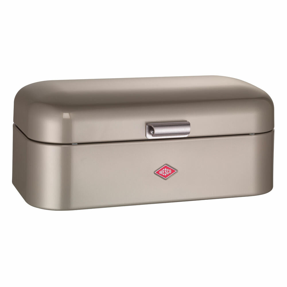 Wesco Breadbox Grandy, Frühstücksbox, Brotdose, Butterbrotsdose, Neusilber, Stahlblech, 235201-03