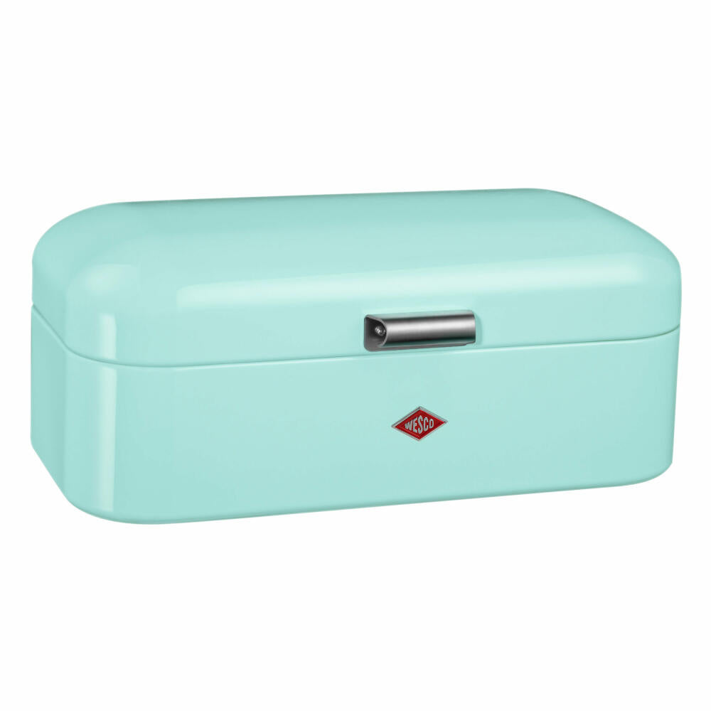 Wesco Breadbox Grandy, breakfast box, lunch box, sandwich tin, mint, sheet steel, 235201-51