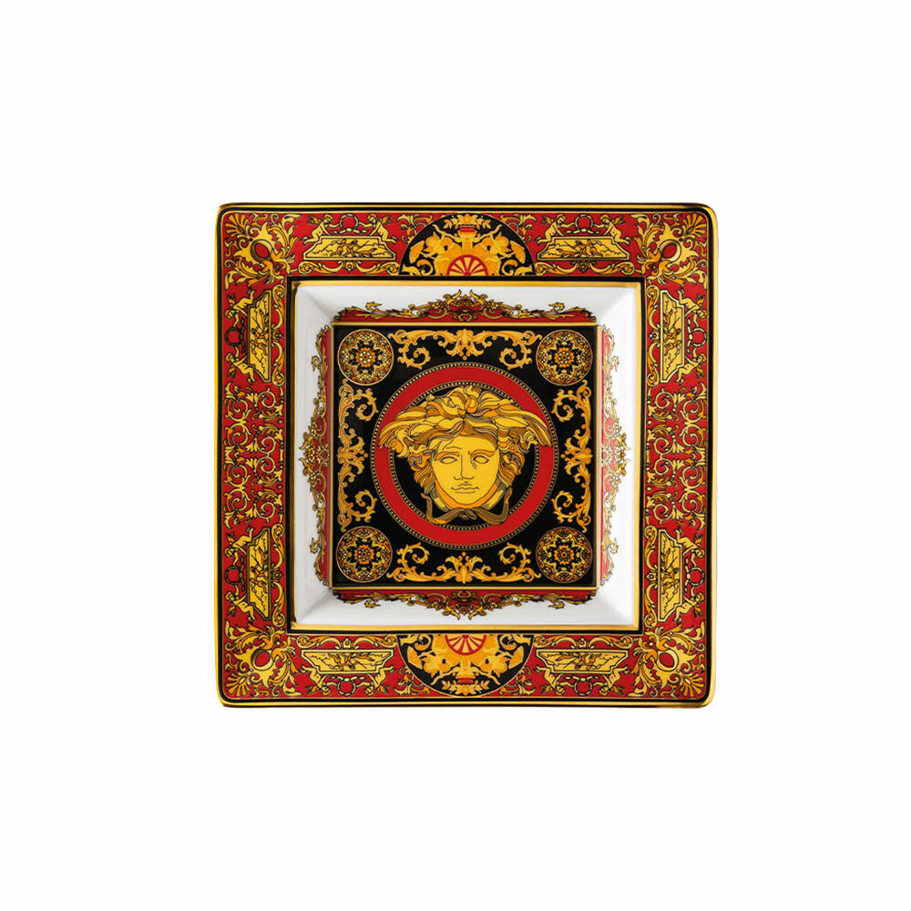 Rosenthal Versace Schale Medusa, Porzellan, 14 x 14 cm, 14085-102721-25814