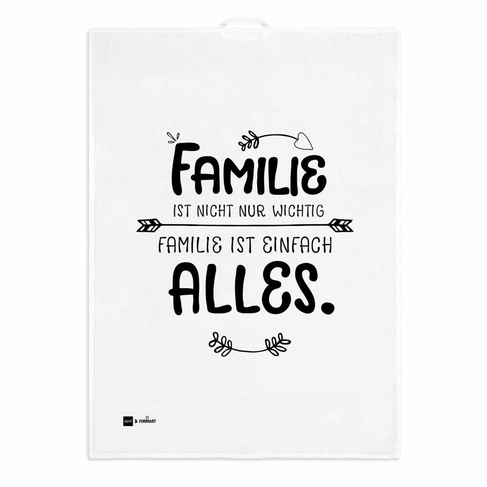 PPD Familie kitchen towel, kitchen towel, tea towel, hand towel, linen / cotton, 70 x 50 cm, 185501600