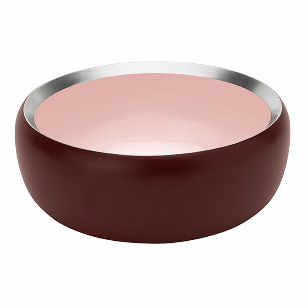 Stelton Schale Ora, Dekoschale, Schälchen, Edelstahl pulverbeschichtet, Warm Maroon, Powder, D 15 cm, 100-1