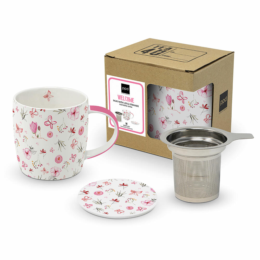 PPD Welcome T-Mug, tea cup, mug, cup, with strainer and lid, New Bone China, 350 ml, 160402240