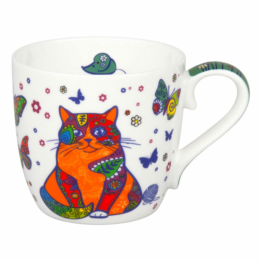 Könitz Colourful Animals Cat Mug, Cup, Coffee Cup, Bone China, Cat, 415 ml, 11 2 057 2288