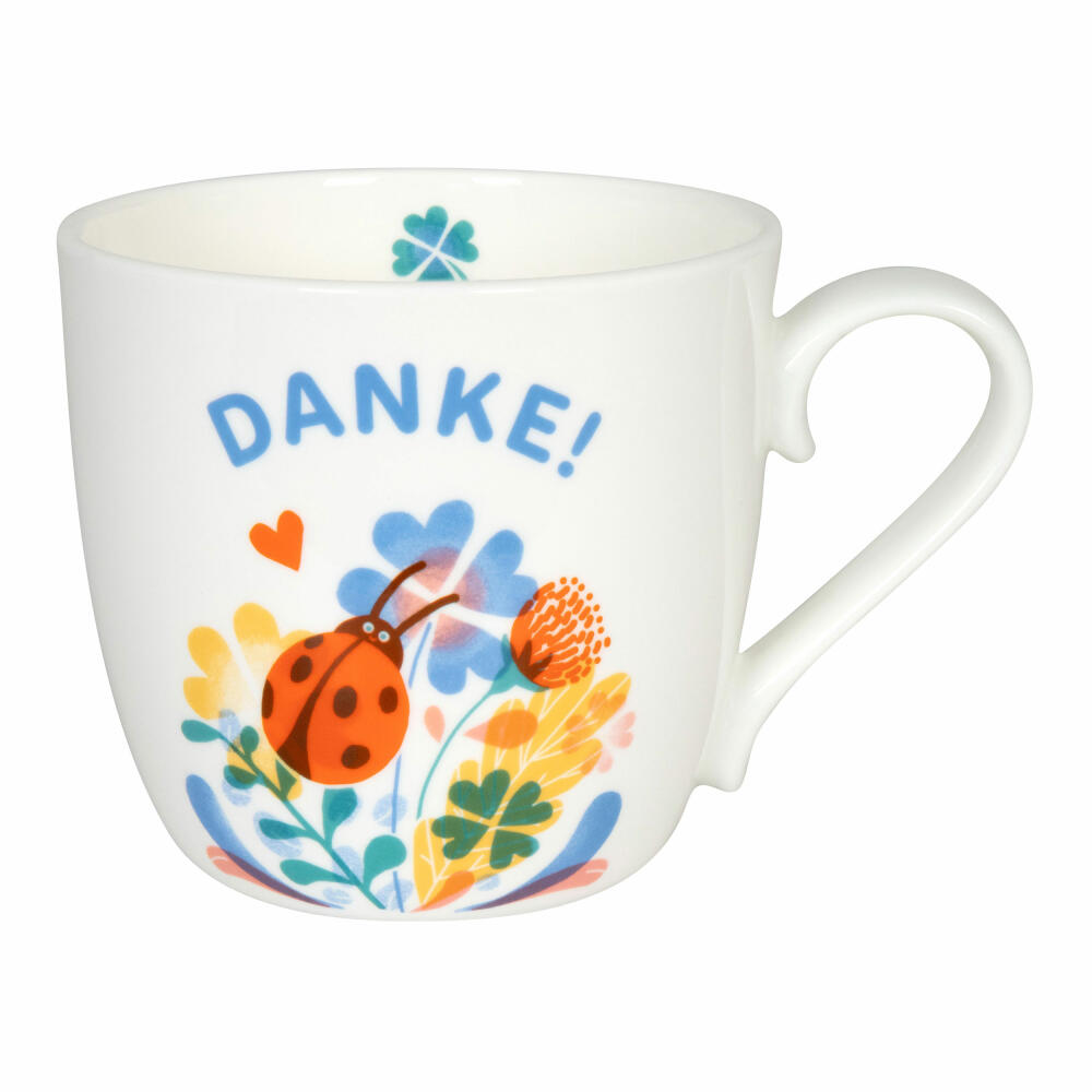 Könitz Becher Danke, Kaffeebecher, Tasse, Kaffeetasse, Bone China, 425 ml, 11 2 057 2584
