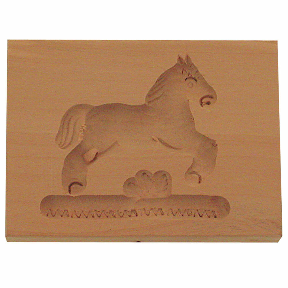 Städter Springerle-Model Pferd Springend, Holz-Prägeform, Plätzchenform, Spekulatiusform, Holz, 8 x 5.5 cm, 841253