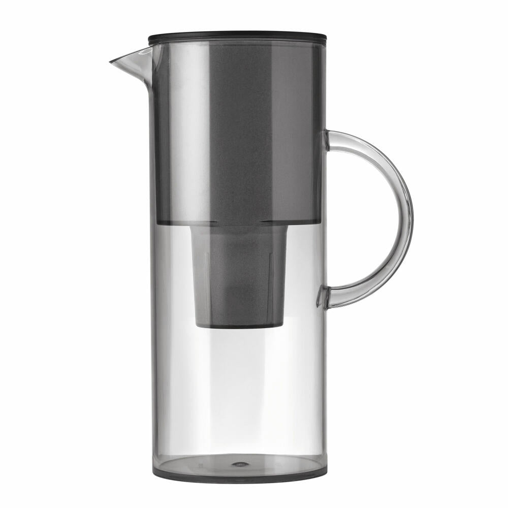 Stelton EM water filter jug 2.0 L. - smoke, designer carafe, Ø 10.5cm height 23.3cm, 1310-10
