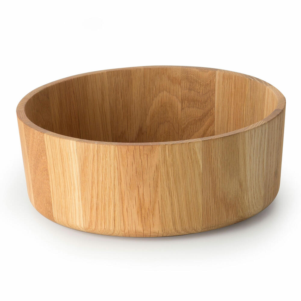 Continenta bowl, serving bowl, bowl, salad bowl, fruit bowl, wooden bowl, oak wood, Ø 31 x 12 cm, 4136