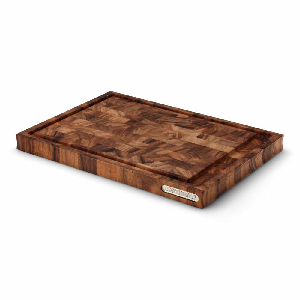 Continenta carving board end grain, cutting board, kitchen board, wooden board, acacia wood, 42.5 x 29 cm, 4851